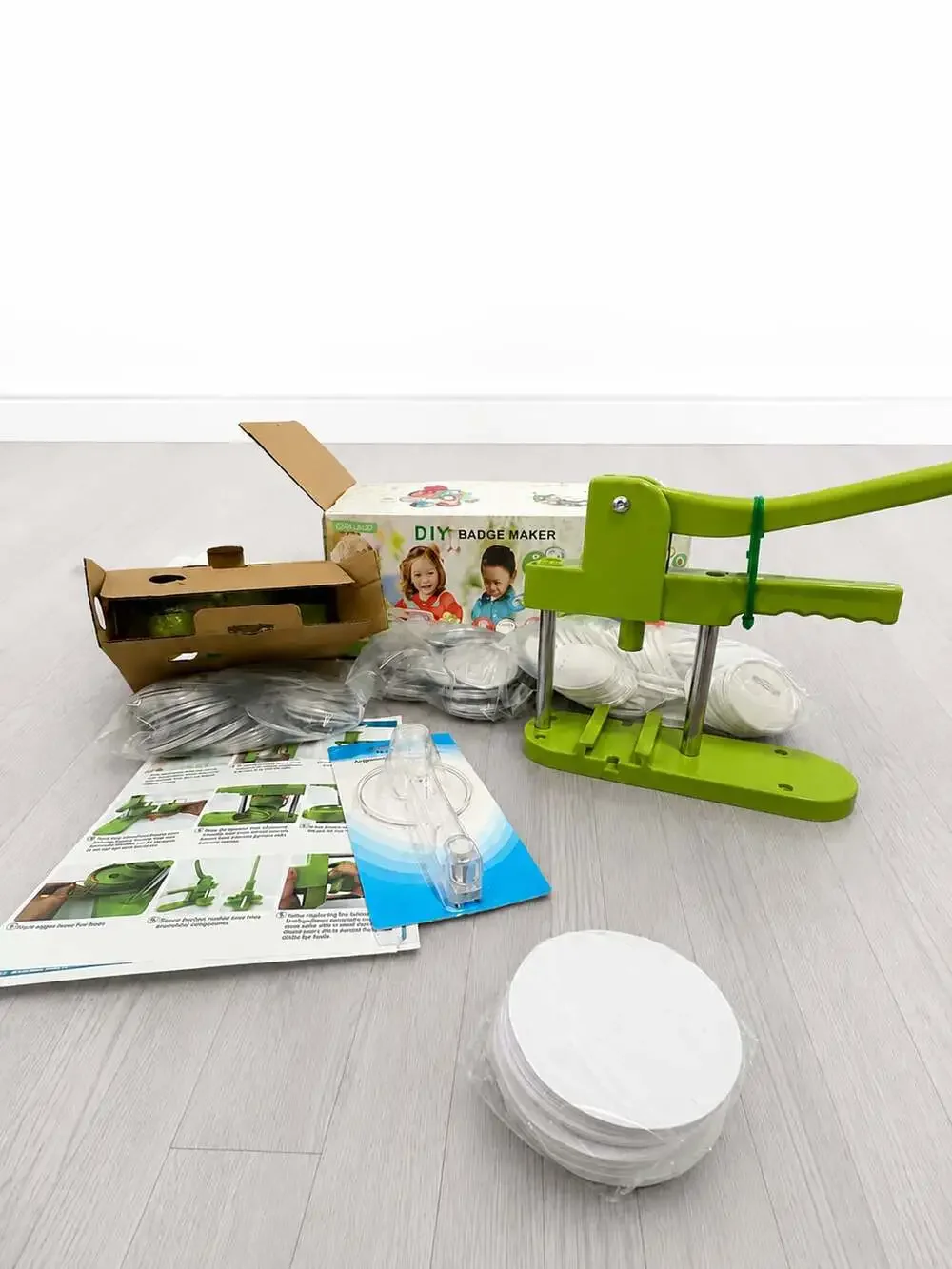 DIY Badge Maker Machine Button Press Kit with Circle Cutter and Button Parts